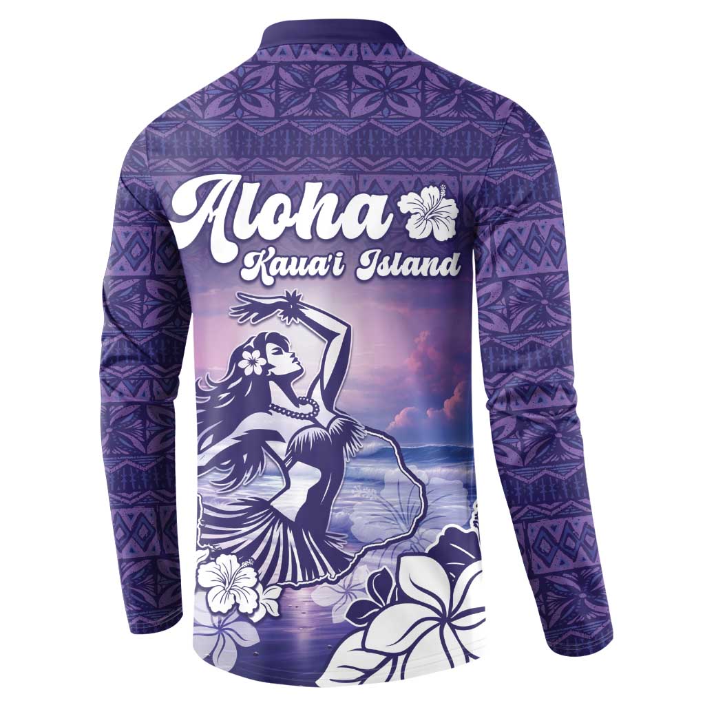 Aloha Hawaii Kauai Island Button Sweatshirt Hula Till You Drop