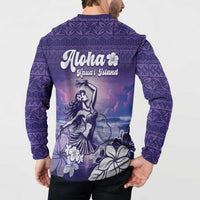 Aloha Hawaii Kauai Island Button Sweatshirt Hula Till You Drop