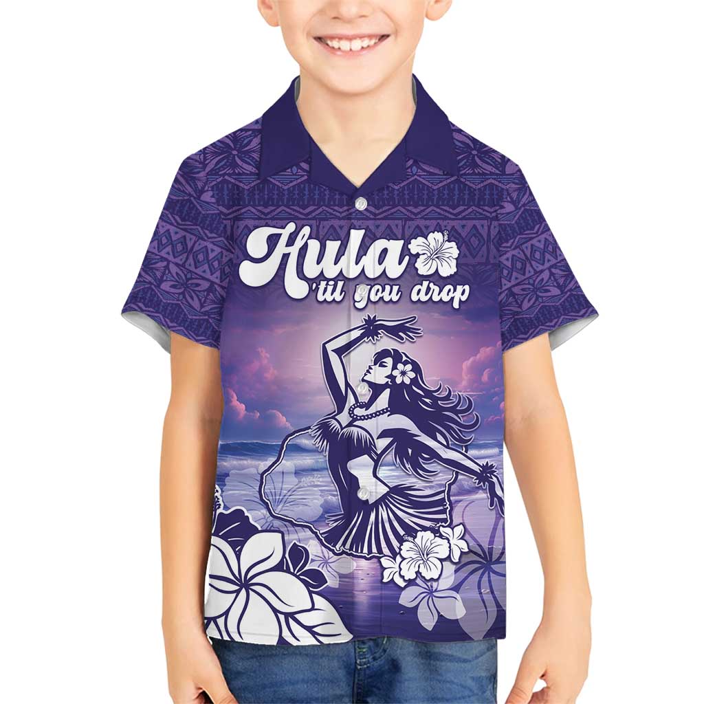 Aloha Hawaii Kauai Island Family Matching Tank Maxi Dress and Hawaiian Shirt Hula Till You Drop