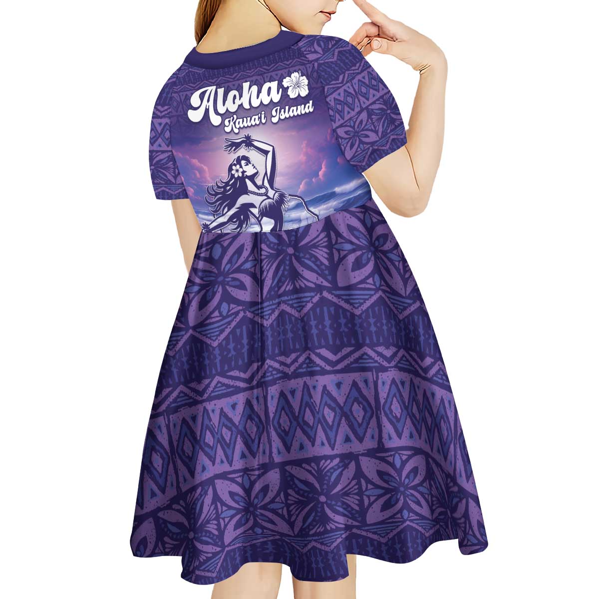 Aloha Hawaii Kauai Island Kid Short Sleeve Dress Hula Till You Drop