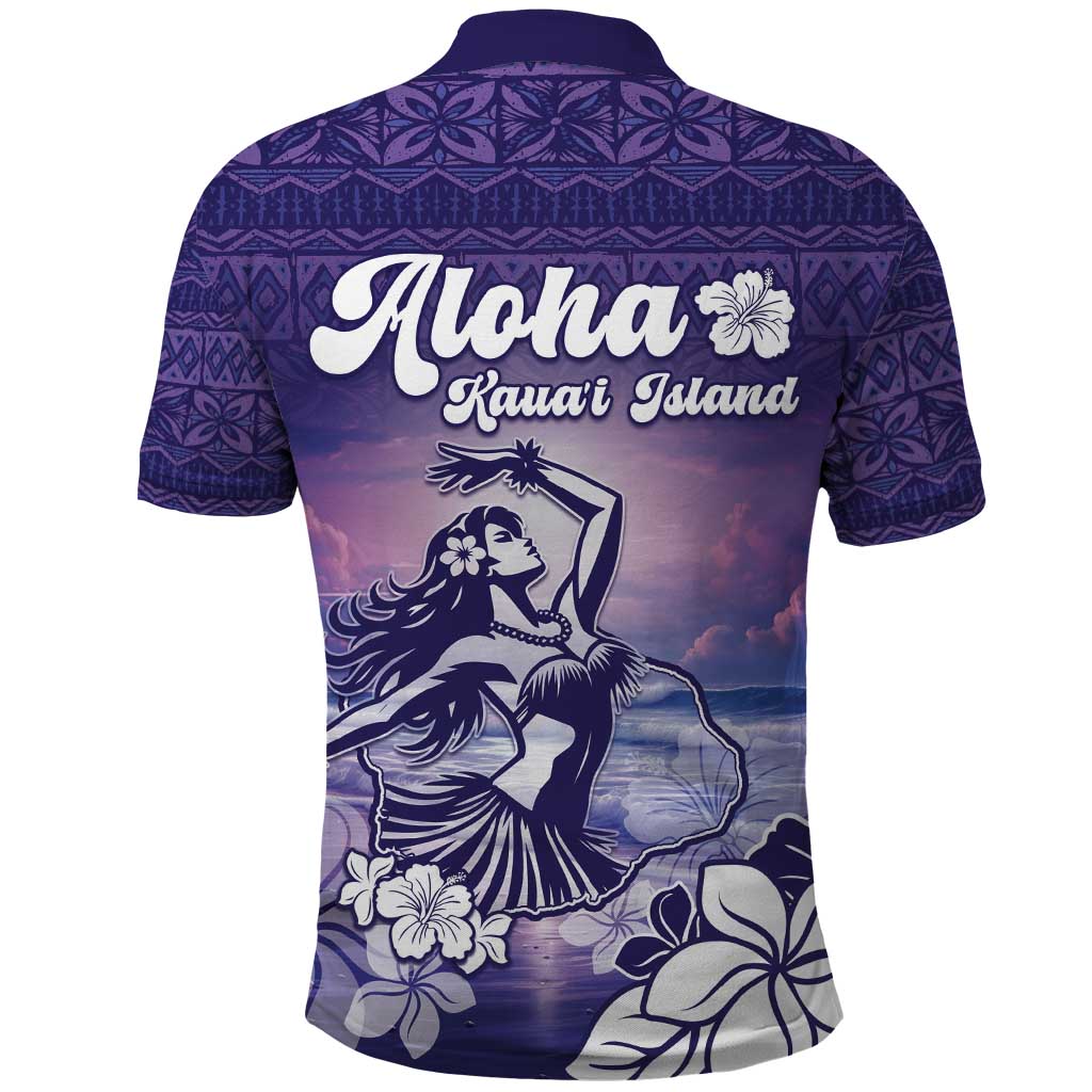 Aloha Hawaii Kauai Island Polo Shirt Hula Till You Drop