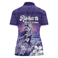 Aloha Hawaii Kauai Island Women Polo Shirt Hula Till You Drop