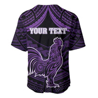 Personalised Hawaii Kauai Island Baseball Jersey Rooster Tribal Tattoo Simple Style