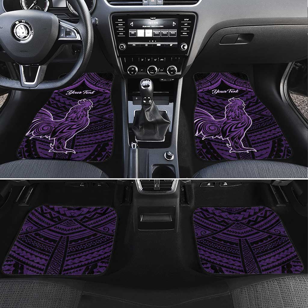 Hawaii Kauai Island Car Mats Rooster Tribal Tattoo Simple Style