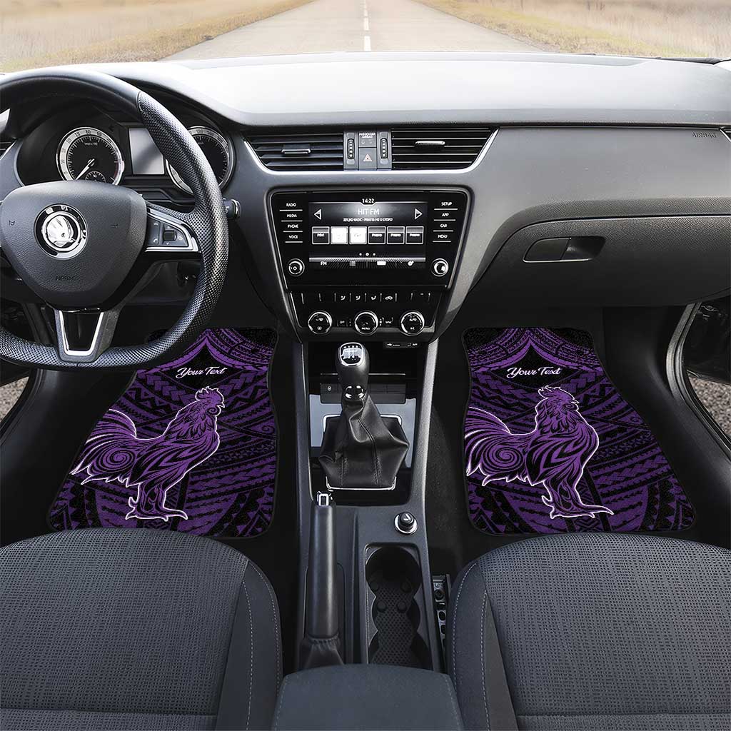 Hawaii Kauai Island Car Mats Rooster Tribal Tattoo Simple Style