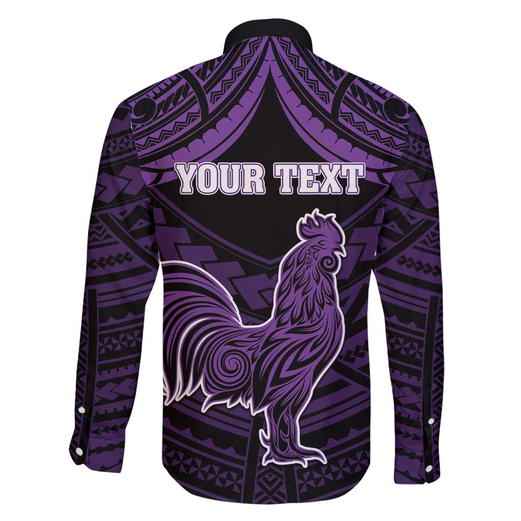 Personalised Hawaii Kauai Island Family Matching Tank Maxi Dress and Hawaiian Shirt Rooster Tribal Tattoo Simple Style