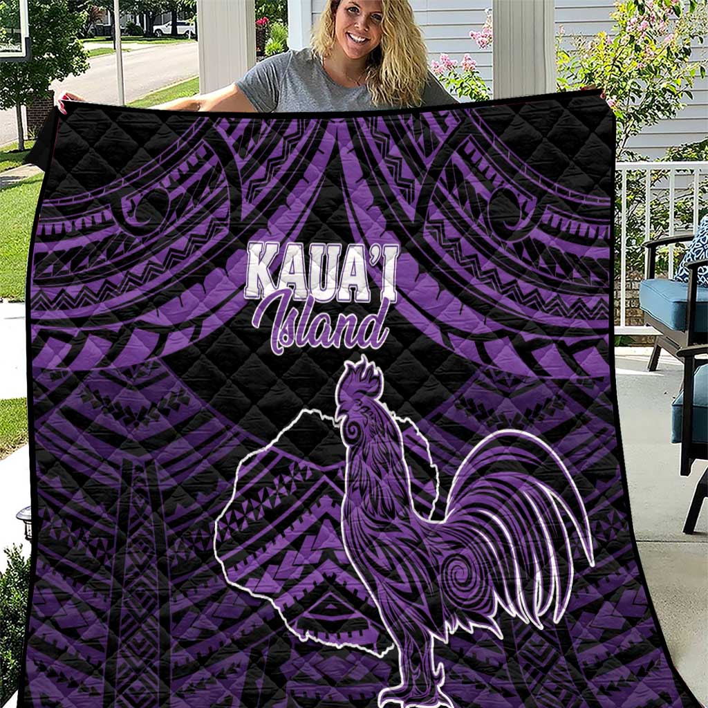 Hawaii Kauai Island Quilt Rooster Tribal Tattoo Simple Style