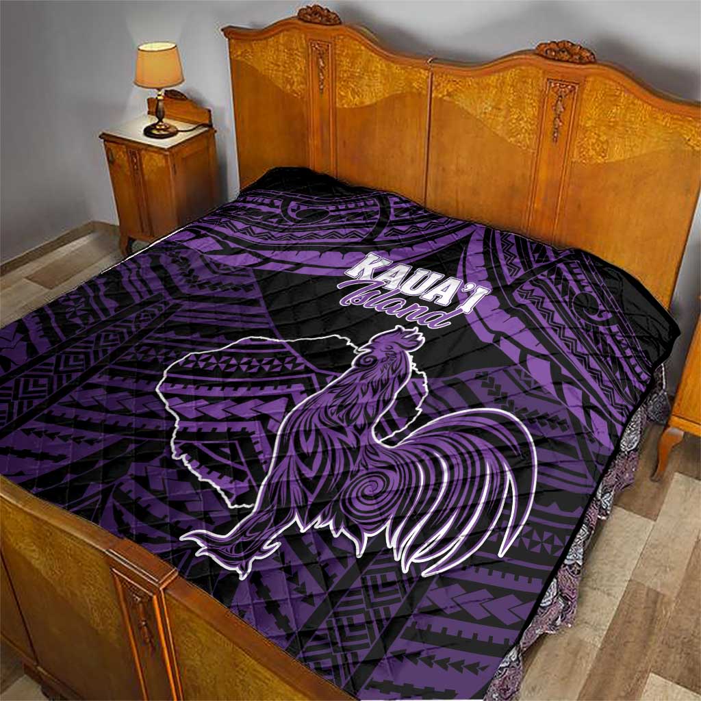 Hawaii Kauai Island Quilt Rooster Tribal Tattoo Simple Style