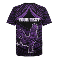 Personalised Hawaii Kauai Island Rugby Jersey Rooster Tribal Tattoo Simple Style