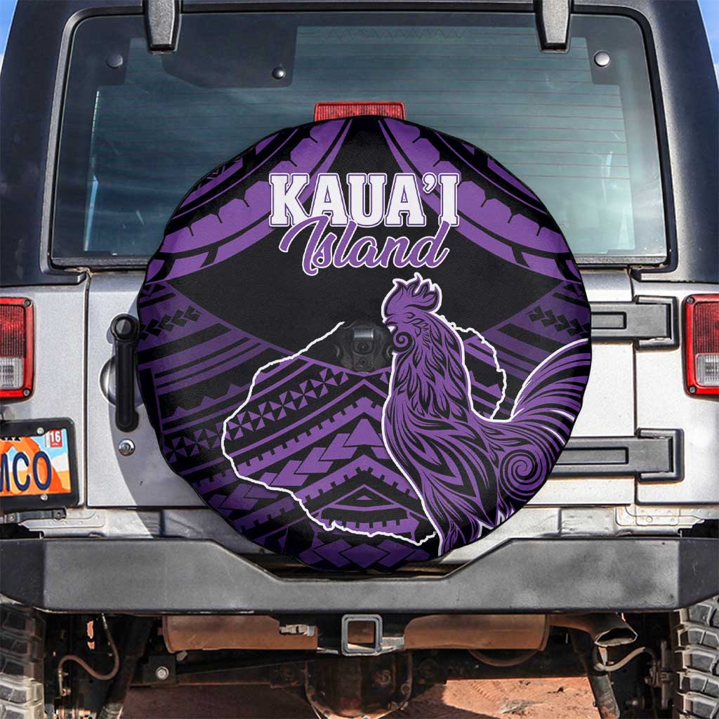 Hawaii Kauai Island Spare Tire Cover Rooster Tribal Tattoo Simple Style