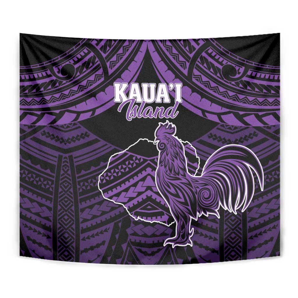 Hawaii Kauai Island Tapestry Rooster Tribal Tattoo Simple Style