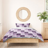 Lavender Manta Ray Hawaiian Quilt Motif Bedding Set