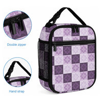 Lavender Manta Ray Hawaiian Quilt Motif Lunch Bag LT05 - Polynesian Pride