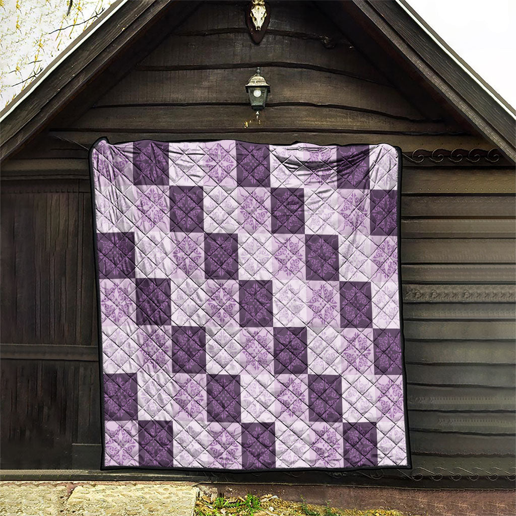 Lavender Manta Ray Hawaiian Quilt Motif Quilt