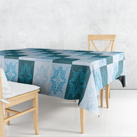 Cyan Manta Ray Hawaiian Quilt Motif Tablecloth