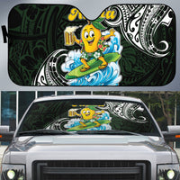 Aloha Hawaii Mango Surfing Auto Sun Shade Polynesian Style