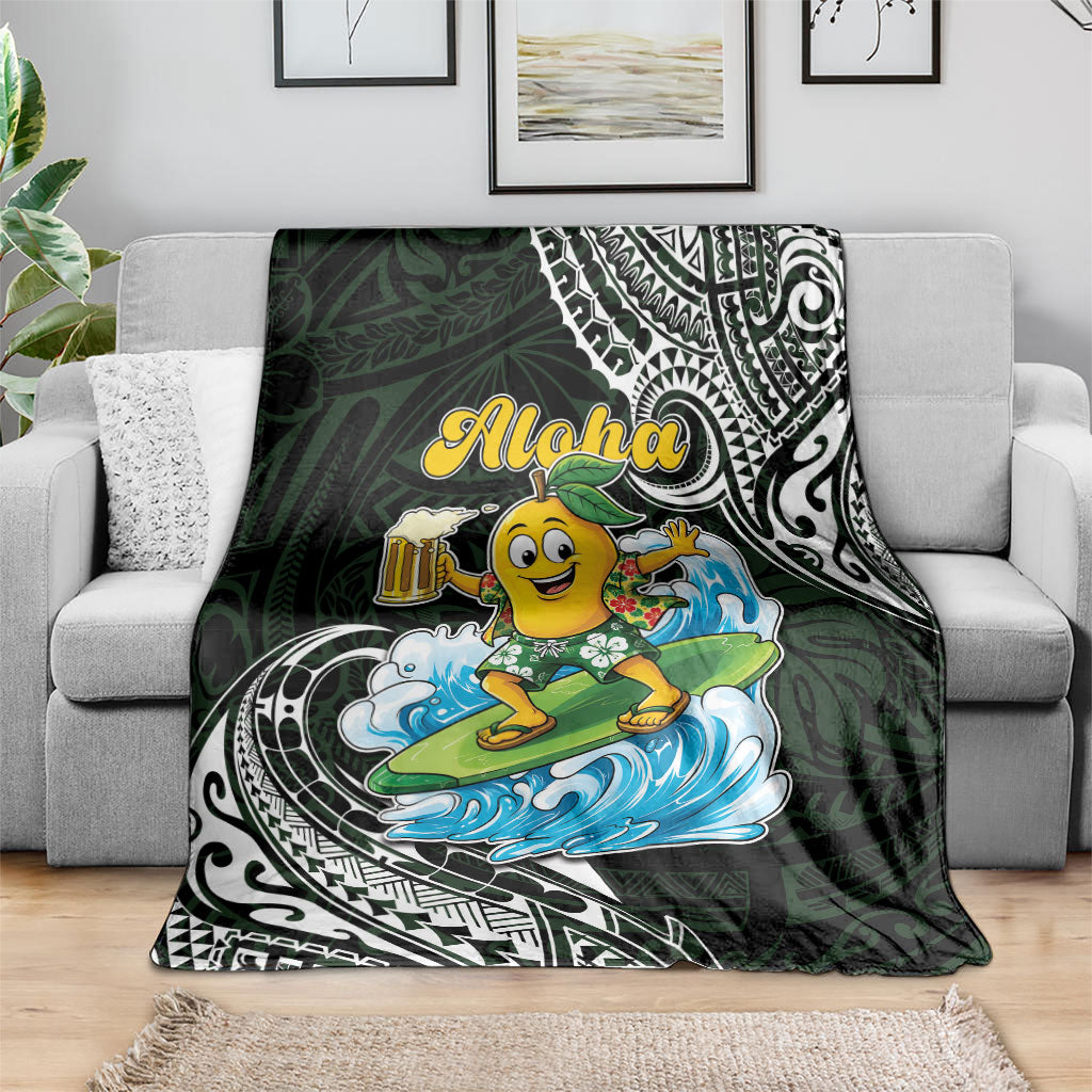 Aloha Hawaii Mango Surfing Blanket Polynesian Style
