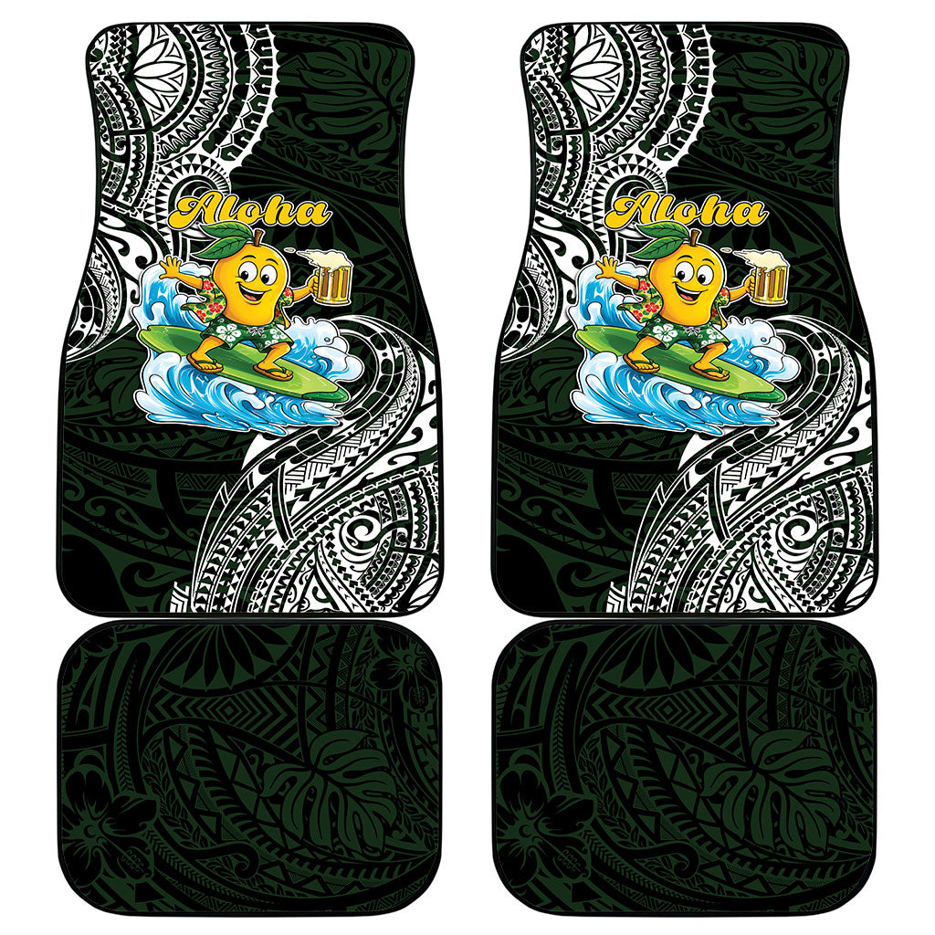 Aloha Hawaii Mango Surfing Car Mats Polynesian Style