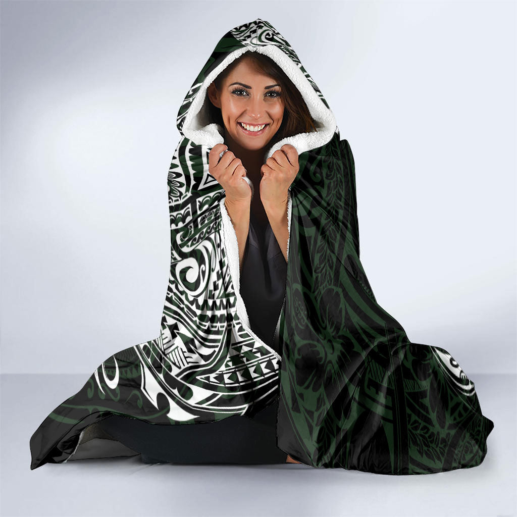 Aloha Hawaii Mango Surfing Hooded Blanket Polynesian Style