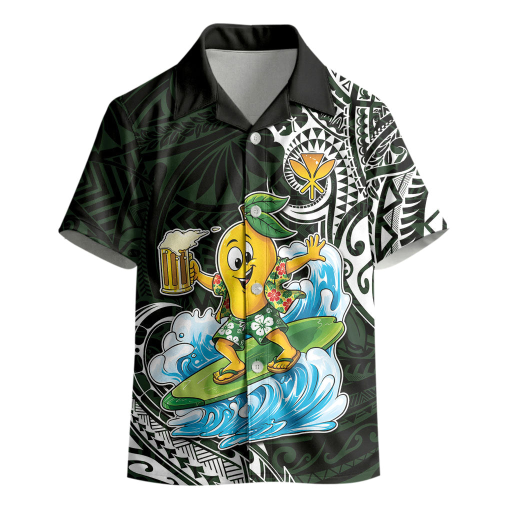 Aloha Hawaii Mango Surfing Kid Hawaiian Shirt Polynesian Style