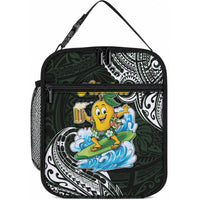 Aloha Hawaii Mango Surfing Lunch Bag Polynesian Style LT05 10.2 × 8.3 × 4.3 inch Black - Polynesian Pride