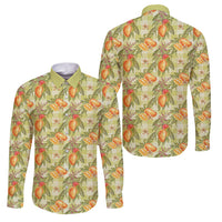 Vintage Hawaii Mango Family Matching Mermaid Dress and Hawaiian Shirt Yellow Green Hawaiian Palaka