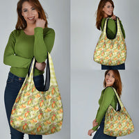 Vintage Hawaii Mango Grocery Bag Yellow Green Hawaiian Palaka