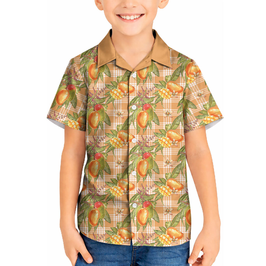 Vintage Hawaii Mango Kid Hawaiian Shirt Coral Hawaiian Palaka