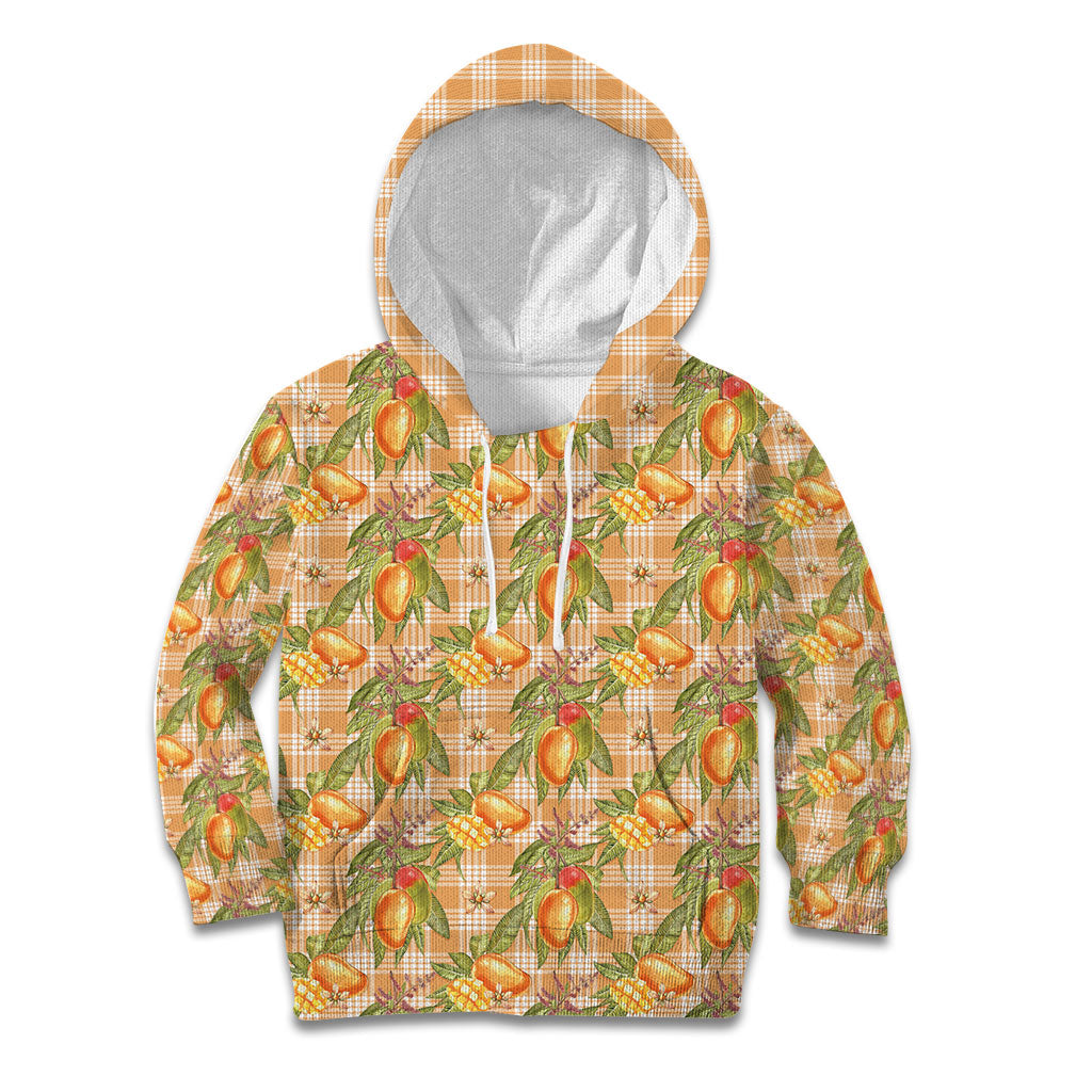Vintage Hawaii Mango Kid Hoodie Coral Hawaiian Palaka