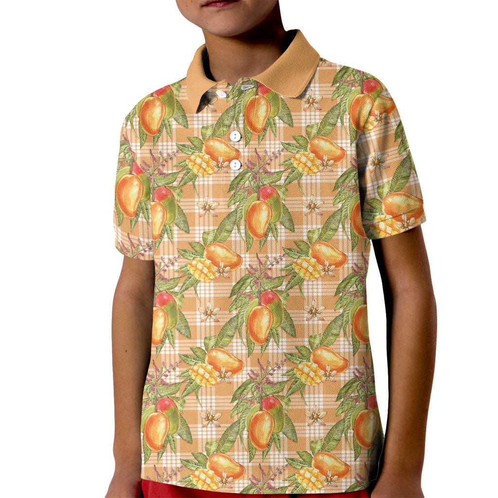 Vintage Hawaii Mango Kid Polo Shirt Coral Hawaiian Palaka