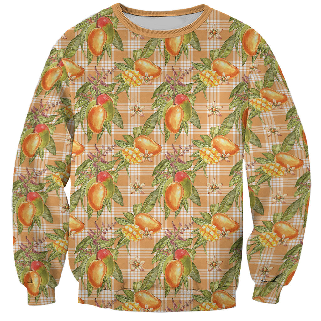 Vintage Hawaii Mango Sweatshirt Coral Hawaiian Palaka LT05 Unisex Orange - Polynesian Pride