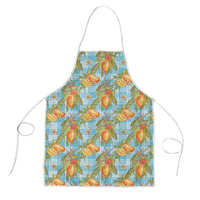 Vintage Hawaii Mango Apron Blue Hawaiian Palaka