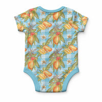 Vintage Hawaii Mango Baby Onesie Blue Hawaiian Palaka LT05 - Polynesian Pride