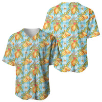 Vintage Hawaii Mango Baseball Jersey Blue Hawaiian Palaka
