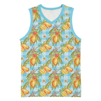 Vintage Hawaii Mango Basketball Jersey Blue Hawaiian Palaka