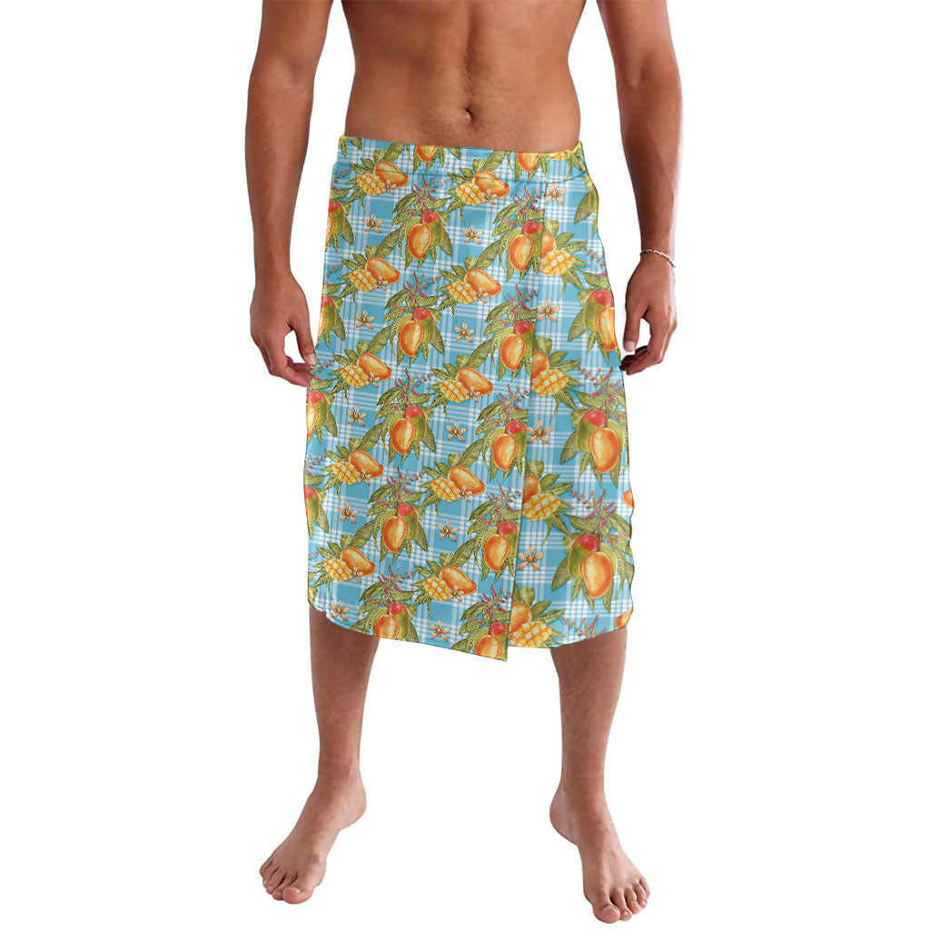 Vintage Hawaii Mango Lavalava Blue Hawaiian Palaka LT05 Blue - Polynesian Pride