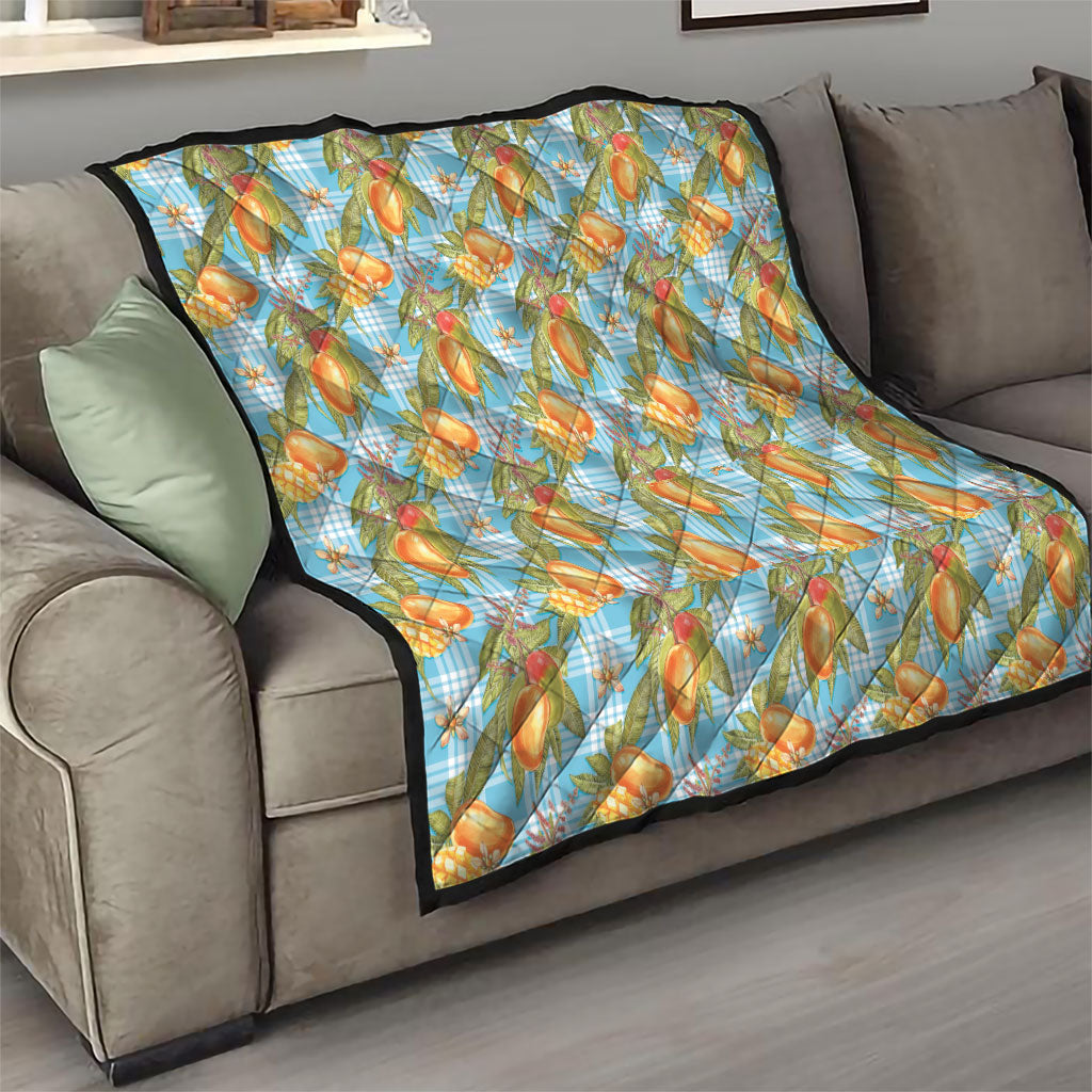 Vintage Hawaii Mango Quilt Blue Hawaiian Palaka
