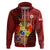 Personalized Tonga Hoodie Coat Of Arms Tongatapu With Ngatu Pattern LT05 - Polynesian Pride