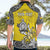 Personalised Happy Niue Constitution Day Hawaiian Shirt Niuean Crab Hiapo Pattern Yellow Version