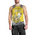 Personalised Happy Niue Constitution Day Men Tank Top Niuean Crab Hiapo Pattern Yellow Version