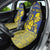 Niue The Rock Car Seat Cover Niuean Crab Hiapo Pattern Blue Version