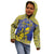 Personalised Niue The Rock Kid Hoodie Niuean Crab Hiapo Pattern Blue Version