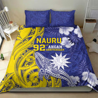 Nauru 92nd Anniversary Of Angam Bedding Set Polynesian Whale Pattern