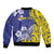 Personalised Nauru 92nd Anniversary Of Angam Bomber Jacket Polynesian Whale Pattern