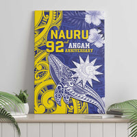 Nauru 92nd Anniversary Of Angam Canvas Wall Art Polynesian Whale Pattern