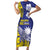 Personalised Nauru 92nd Anniversary Of Angam Family Matching Short Sleeve Bodycon Dress and Hawaiian Shirt Polynesian Whale Pattern