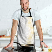 Niue White Sunday Apron Niuean Hiapo With Puakenikeni Lei