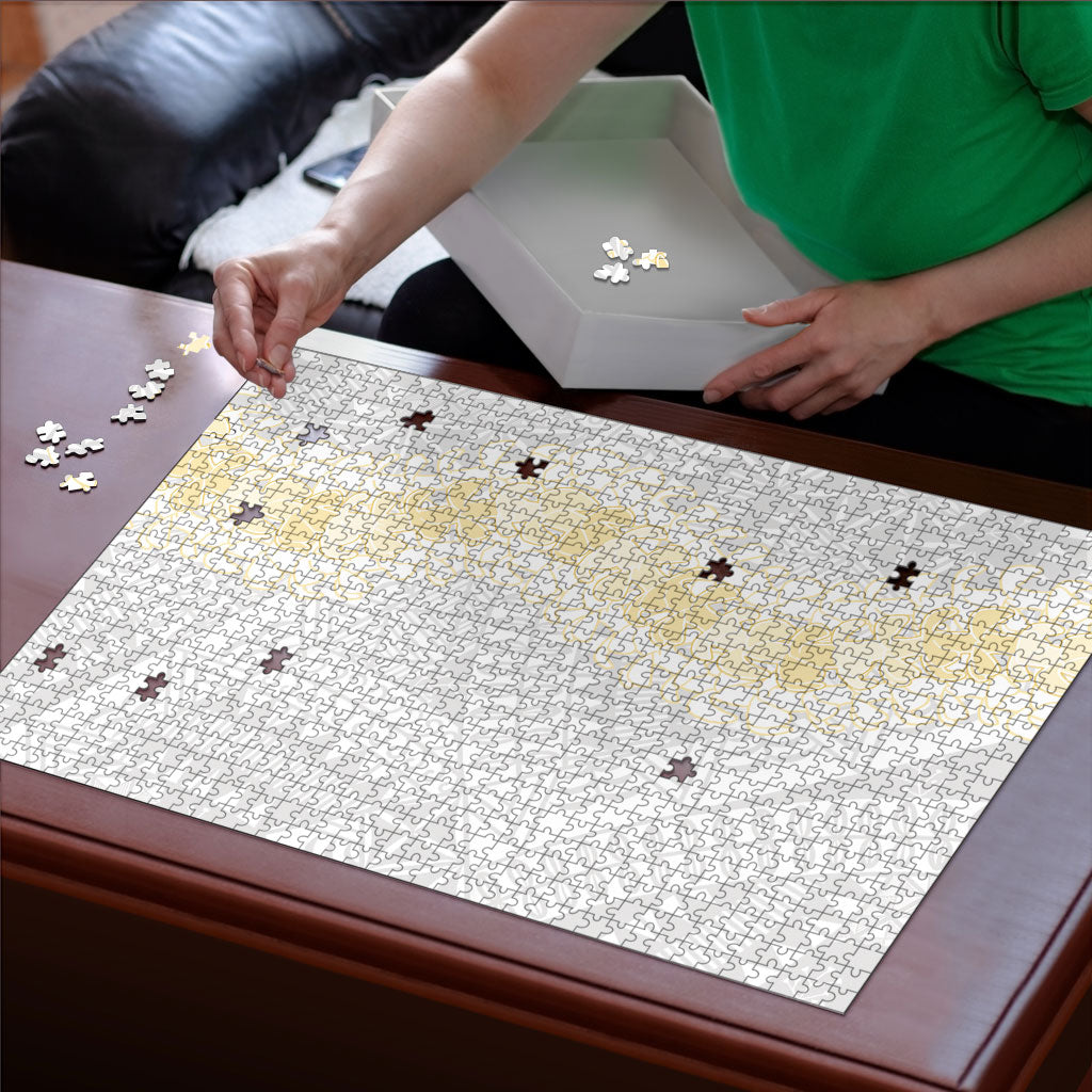 Niue White Sunday Puzzle Niuean Hiapo With Puakenikeni Lei