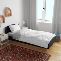 American Samoa White Sunday Bedding Set Polynesian Pattern With Tropical Flowers