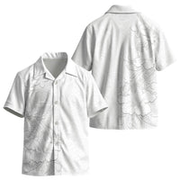 American Samoa White Sunday Kid Hawaiian Shirt Polynesian Pattern With Tropical Flowers